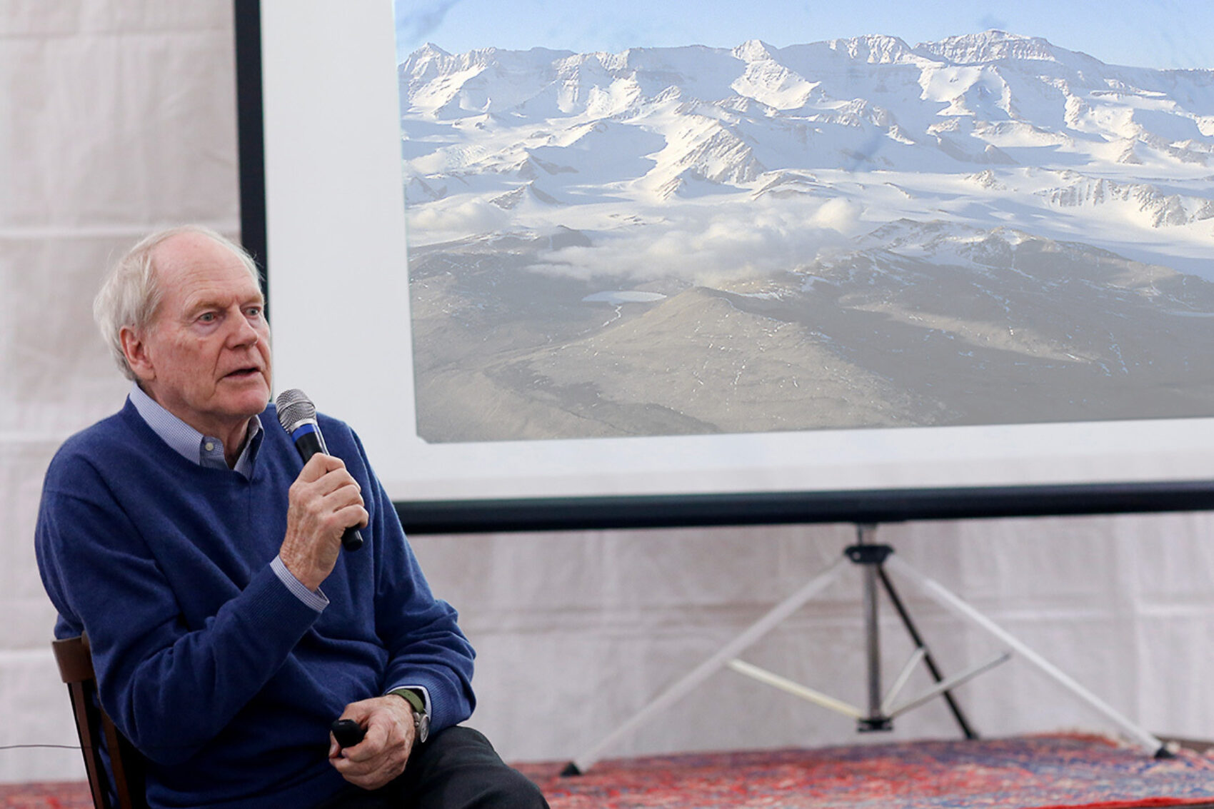 Denton speaking at the 2018 Comer Climate Conference.